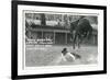 Cowboy Bucked Off Bronco, Montana-null-Framed Art Print