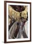 Cowboy Buffalo skin coat and beadwork detail in the Saddle, Hideout Ranch, Shell, Wyoming.-Darrell Gulin-Framed Photographic Print