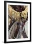 Cowboy Buffalo skin coat and beadwork detail in the Saddle, Hideout Ranch, Shell, Wyoming.-Darrell Gulin-Framed Photographic Print