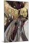 Cowboy Buffalo skin coat and beadwork detail in the Saddle, Hideout Ranch, Shell, Wyoming.-Darrell Gulin-Mounted Photographic Print