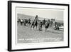 Cowboy Bulldogging, Montana-null-Framed Art Print