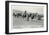 Cowboy Bulldogging, Montana-null-Framed Premium Giclee Print