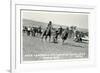 Cowboy Bulldogging, Montana-null-Framed Premium Giclee Print