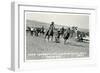 Cowboy Bulldogging, Montana-null-Framed Art Print