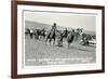 Cowboy Bulldogging, Montana-null-Framed Art Print