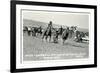 Cowboy Bulldogging, Montana-null-Framed Art Print