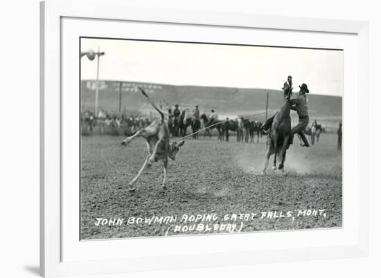 Cowboy Calf-Roping, Montana-null-Framed Premium Giclee Print