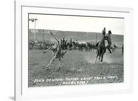 Cowboy Calf-Roping, Montana-null-Framed Premium Giclee Print