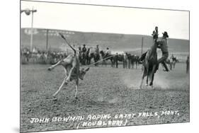 Cowboy Calf-Roping, Montana-null-Mounted Premium Giclee Print