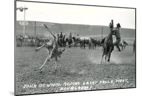 Cowboy Calf-Roping, Montana-null-Mounted Art Print