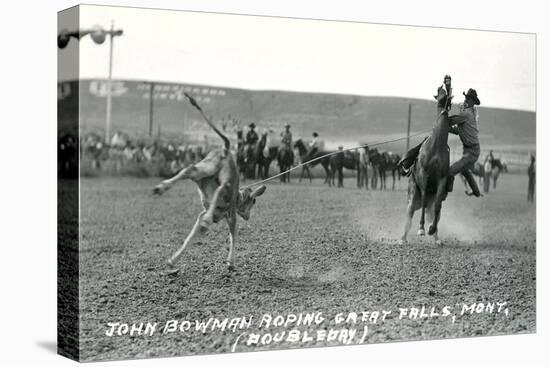 Cowboy Calf-Roping, Montana-null-Stretched Canvas