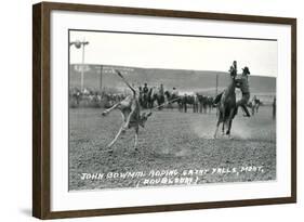 Cowboy Calf-Roping, Montana-null-Framed Art Print