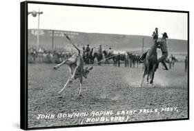 Cowboy Calf-Roping, Montana-null-Framed Stretched Canvas