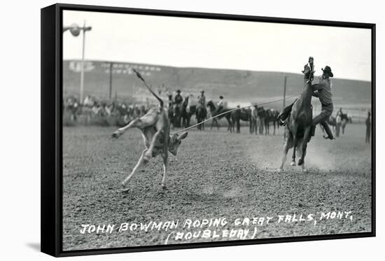 Cowboy Calf-Roping, Montana-null-Framed Stretched Canvas