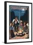 Cowboy Campfire Story Telling - Pendleton, Oregon-Lantern Press-Framed Art Print