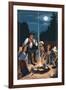 Cowboy Campfire Story Telling-Lantern Press-Framed Art Print