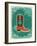 Cowboy Christmas Card with Boot and Holiday Decoration.Vintage Poster-GeraKTV-Framed Art Print