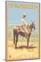 Cowboy - Colorado-Lantern Press-Mounted Art Print