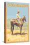 Cowboy - Colorado-Lantern Press-Stretched Canvas