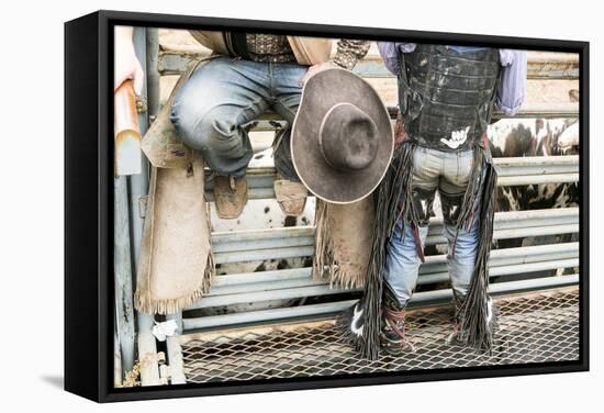 Cowboy Competitor in His Riding Regalia, Taos, New Mexico-Julien McRoberts-Framed Stretched Canvas