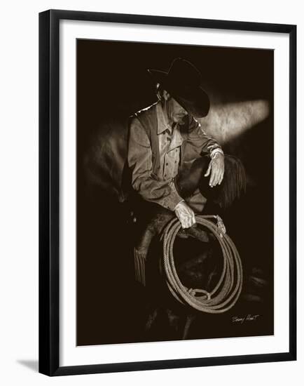 Cowboy Contemplation-Barry Hart-Framed Art Print