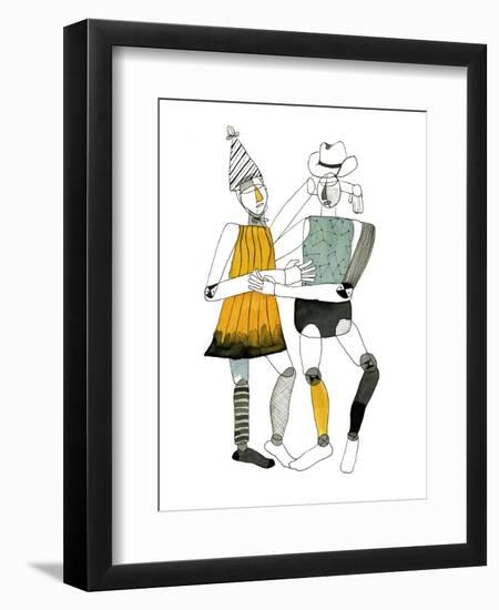 Cowboy Dancy Party-Stacy Milrany-Framed Art Print