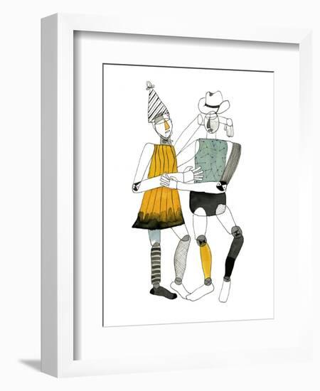 Cowboy Dancy Party-Stacy Milrany-Framed Art Print