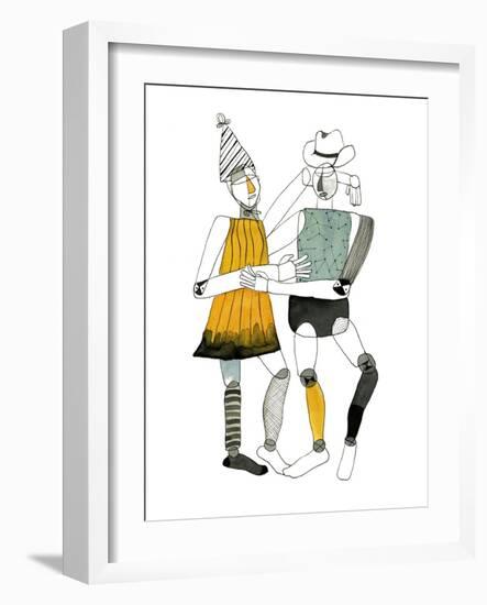 Cowboy Dancy Party-Stacy Milrany-Framed Art Print