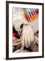 Cowboy detail in the Saddle, Hideout Ranch, Shell, Wyoming.-Darrell Gulin-Framed Photographic Print