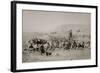 Cowboy Dinner At The Roundup-C.D. Kirkland-Framed Art Print