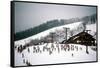 Cowboy Downhill Festival, Steamboat, Colorado-null-Framed Stretched Canvas