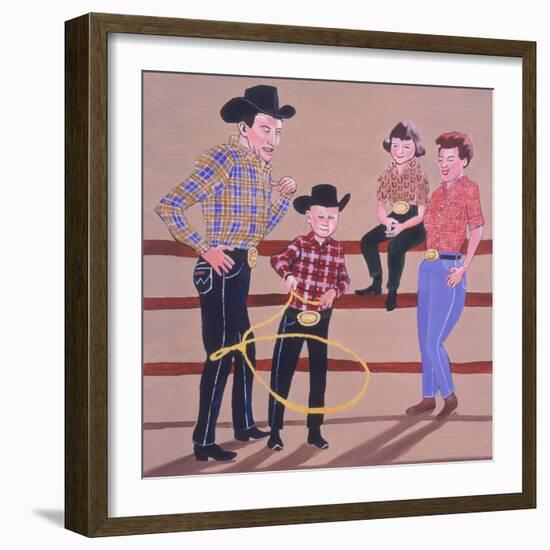 Cowboy Family, 2001-Joe Heaps Nelson-Framed Giclee Print