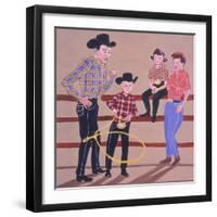 Cowboy Family, 2001-Joe Heaps Nelson-Framed Giclee Print