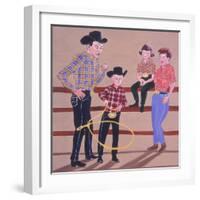 Cowboy Family, 2001-Joe Heaps Nelson-Framed Giclee Print