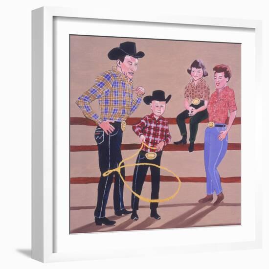 Cowboy Family, 2001-Joe Heaps Nelson-Framed Giclee Print