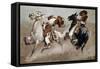 Cowboy Fun in Old Mexico-Frederic Sackrider Remington-Framed Stretched Canvas