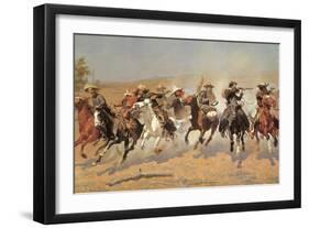 Cowboy Gunbattle-Frederic Sackrider Remington-Framed Giclee Print