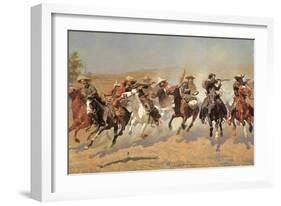 Cowboy Gunbattle-Frederic Sackrider Remington-Framed Giclee Print