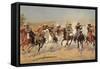 Cowboy Gunbattle-Frederic Sackrider Remington-Framed Stretched Canvas