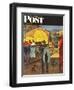 "Cowboy Hanging Out His Laundry," Saturday Evening Post Cover, March 1, 1947-John Falter-Framed Giclee Print