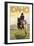 Cowboy & Horse, Idaho-Lantern Press-Framed Art Print