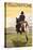 Cowboy & Horse, Yellowstone National Park-Lantern Press-Stretched Canvas