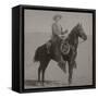 Cowboy Jim "Kid" Willoughby Champion Rider And Roper From Cheyenne, Wyoming-C.D. Kirkland-Framed Stretched Canvas