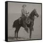 Cowboy Jim "Kid" Willoughby Champion Rider And Roper From Cheyenne, Wyoming-C.D. Kirkland-Framed Stretched Canvas