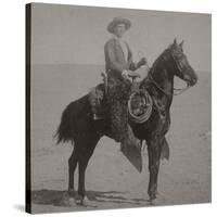 Cowboy Jim "Kid" Willoughby Champion Rider And Roper From Cheyenne, Wyoming-C.D. Kirkland-Stretched Canvas