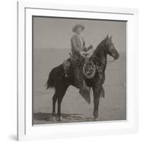 Cowboy Jim "Kid" Willoughby Champion Rider And Roper From Cheyenne, Wyoming-C.D. Kirkland-Framed Art Print