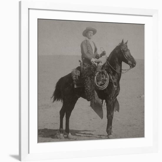 Cowboy Jim "Kid" Willoughby Champion Rider And Roper From Cheyenne, Wyoming-C.D. Kirkland-Framed Art Print