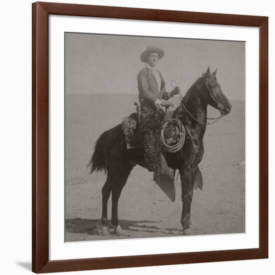 Cowboy Jim "Kid" Willoughby Champion Rider And Roper From Cheyenne, Wyoming-C.D. Kirkland-Framed Art Print