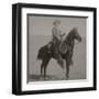 Cowboy Jim "Kid" Willoughby Champion Rider And Roper From Cheyenne, Wyoming-C.D. Kirkland-Framed Art Print