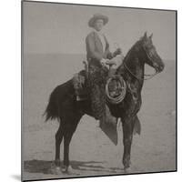 Cowboy Jim "Kid" Willoughby Champion Rider And Roper From Cheyenne, Wyoming-C.D. Kirkland-Mounted Art Print